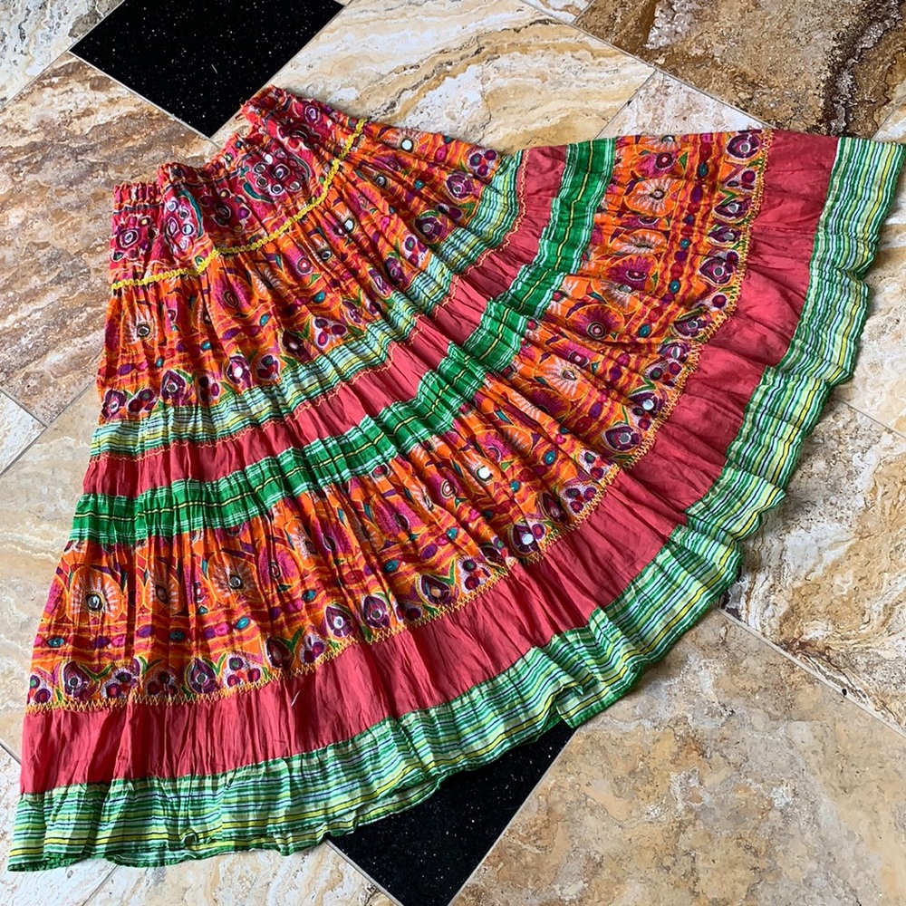Boston Proper boho gypsy multicolor/mirror sequins